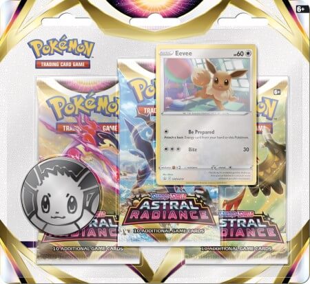 Pokemon TCG: Sword & Shield - Astral Radiance Three-Booster Pack Blister (Eevee)