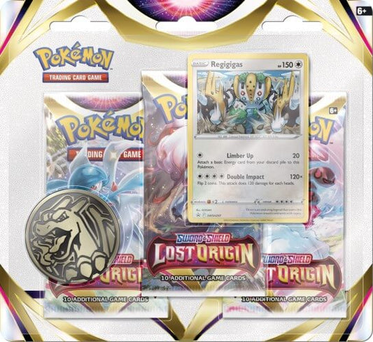 Pokemon TCG: Sword & Shield - Lost Origin Three-Booster Pack Blister (Regigigas)