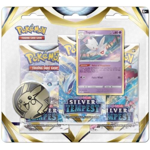 Pokemon TCG: Sword & Shield - Silver Tempest Three-Booster Pack Blister (Togetic)